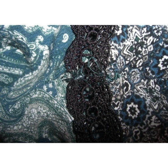 Cato Blouse Plus Sz Bohemian Boho Peasant Whimsy Coquette Crochet Bell Gauze 4X - Picture 13 of 14